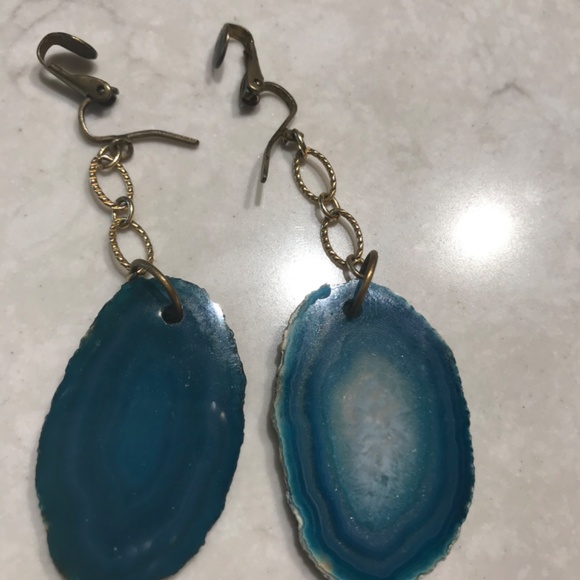 Geode clip earrings - Picture 2 of 3